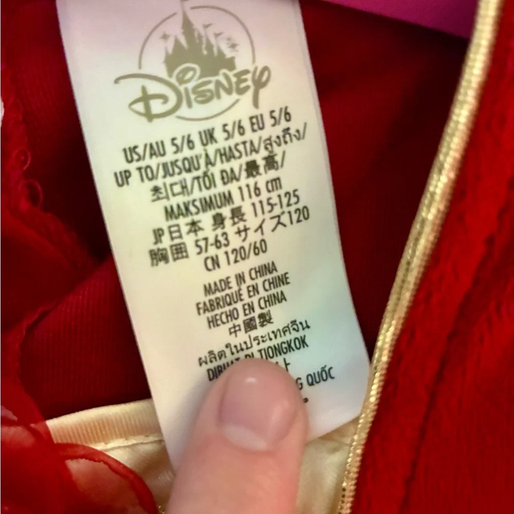 Girls Disney 5/6 year Belle Christmas Dress - Picture 3 of 4